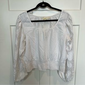 NWOT White Maeve Long Sleeve Top Size Large